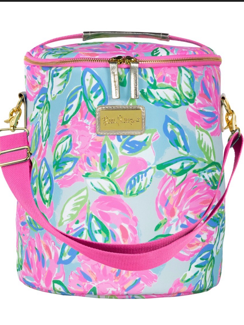 Lilly Pulitzer Pink Floral Crossbody Cooler Bag